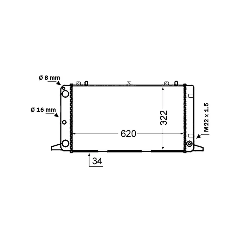 Radiateur, refroidissement du moteur MAHLE CR 1415 000S
