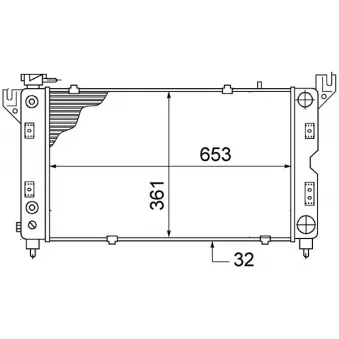 Radiateur, refroidissement du moteur MAHLE CR 1426 000S