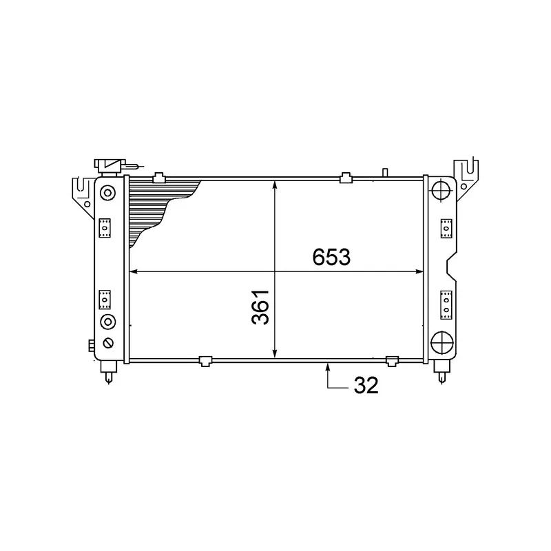 Radiateur, refroidissement du moteur MAHLE CR 1426 000S