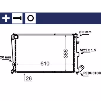 Radiateur, refroidissement du moteur MAHLE CR 1429 000S