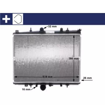 Radiateur, refroidissement du moteur MAHLE CR 1433 000S