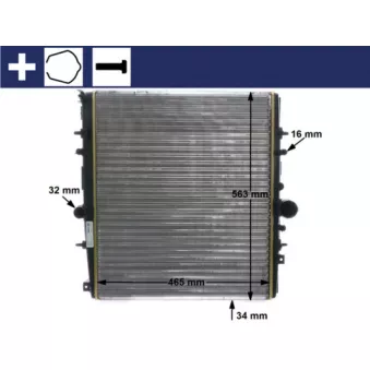 Radiateur, refroidissement du moteur MAHLE CR 1436 000S
