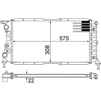 Radiateur, refroidissement du moteur MAHLE CR 1441 000S