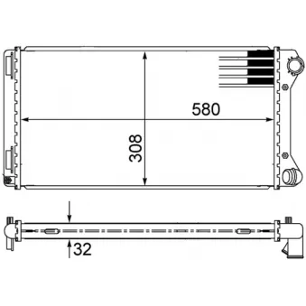 Radiateur, refroidissement du moteur MAHLE CR 1444 000S