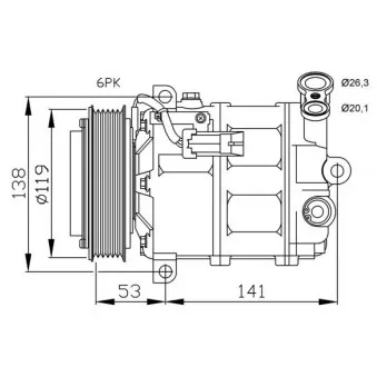 Compresseur, climatisation NRF 32672G