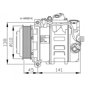 Compresseur, climatisation NRF 32674G