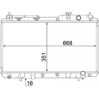 Radiateur, refroidissement du moteur MAHLE CR 1457 000S