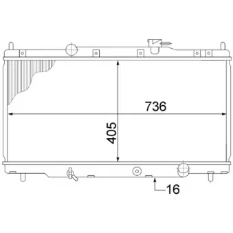 Radiateur, refroidissement du moteur MAHLE CR 1459 000S