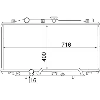 Radiateur, refroidissement du moteur MAHLE CR 1462 000S
