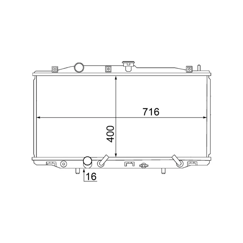 Radiateur, refroidissement du moteur MAHLE CR 1462 000S