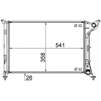 Radiateur, refroidissement du moteur MAHLE CR 1470 000S