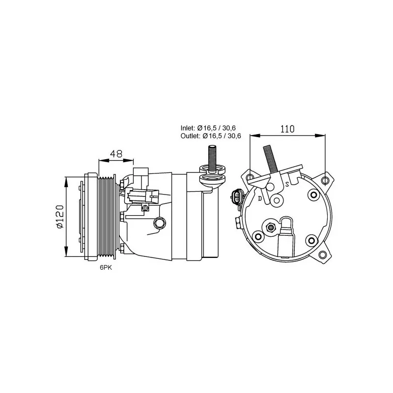 Compresseur, climatisation NRF 32678G