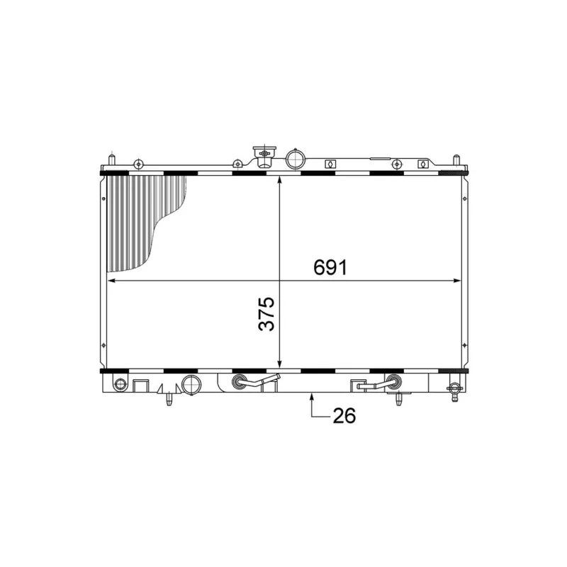 Radiateur, refroidissement du moteur MAHLE CR 1483 000S