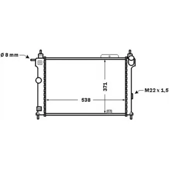 Radiateur, refroidissement du moteur MAHLE CR 1493 000S