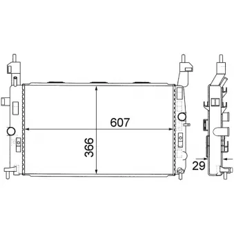 Radiateur, refroidissement du moteur MAHLE CR 1498 000S