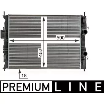 Radiateur, refroidissement du moteur MAHLE CR 15 000P