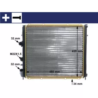 Radiateur, refroidissement du moteur MAHLE CR 1502 000S