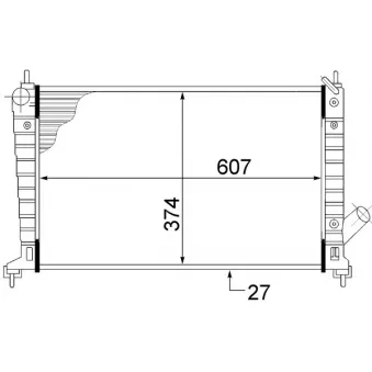Radiateur, refroidissement du moteur MAHLE CR 1511 000S