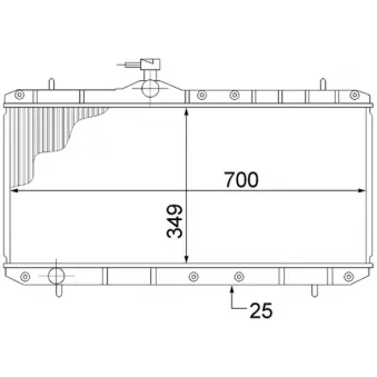 Radiateur, refroidissement du moteur MAHLE CR 1516 000S
