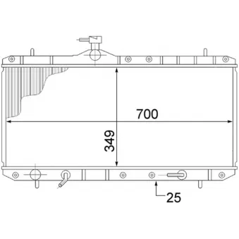 Radiateur, refroidissement du moteur MAHLE CR 1517 000S