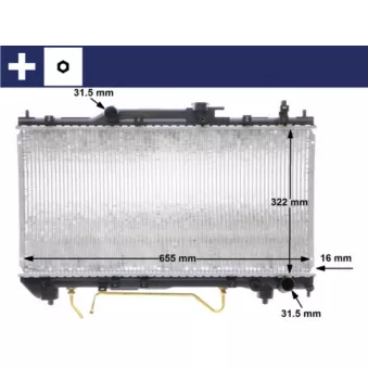 Radiateur, refroidissement du moteur MAHLE CR 1519 000S