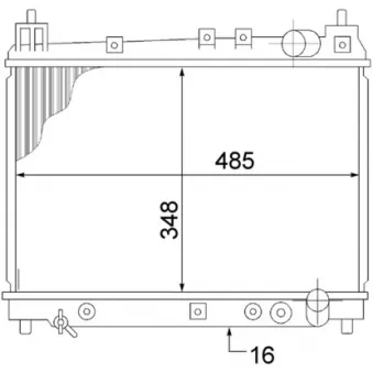 Radiateur, refroidissement du moteur MAHLE CR 1523 000S