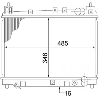 Radiateur, refroidissement du moteur MAHLE CR 1524 000S