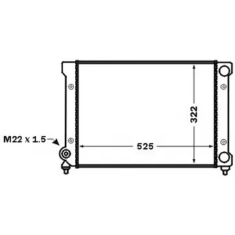 Radiateur, refroidissement du moteur MAHLE CR 1532 000S