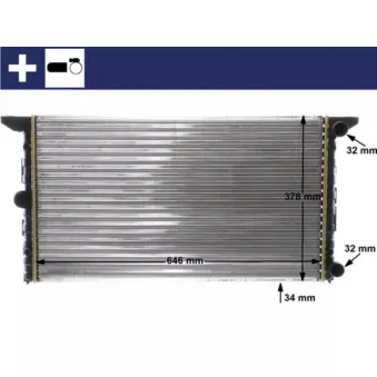 Radiateur, refroidissement du moteur MAHLE CR 1534 000S