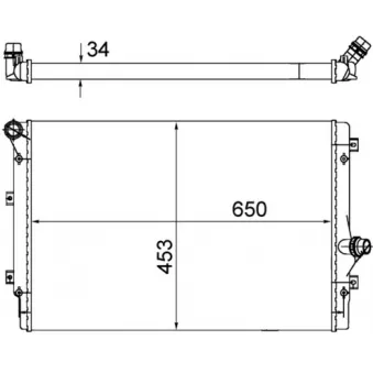 Radiateur, refroidissement du moteur MAHLE CR 1539 002S