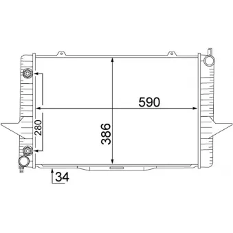 Radiateur, refroidissement du moteur MAHLE CR 1544 000S