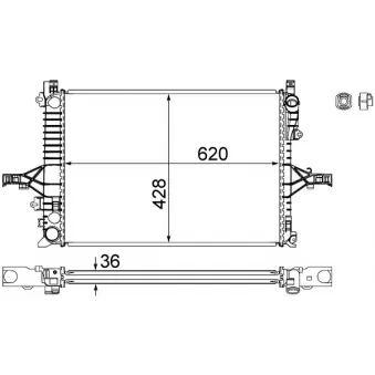 Radiateur, refroidissement du moteur MAHLE CR 1546 000S