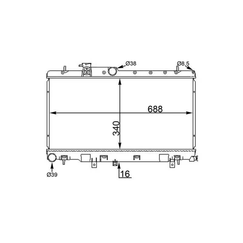 Radiateur, refroidissement du moteur MAHLE CR 1560 000S