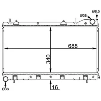 Radiateur, refroidissement du moteur MAHLE CR 1561 000S