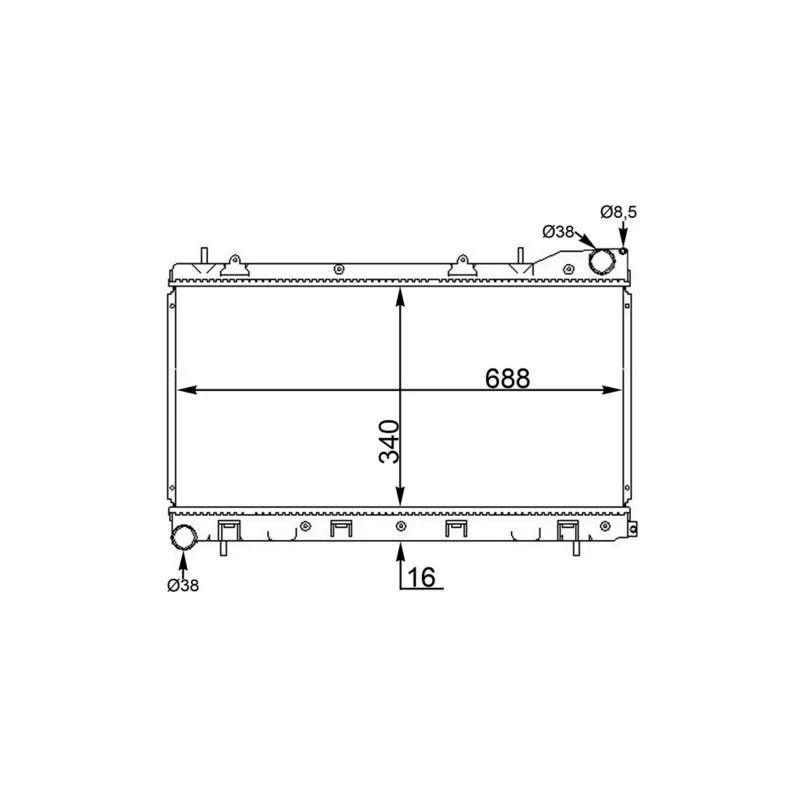 Radiateur, refroidissement du moteur MAHLE CR 1561 000S