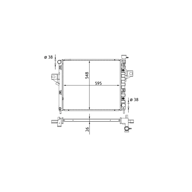 Radiateur, refroidissement du moteur MAHLE CR 1562 000S
