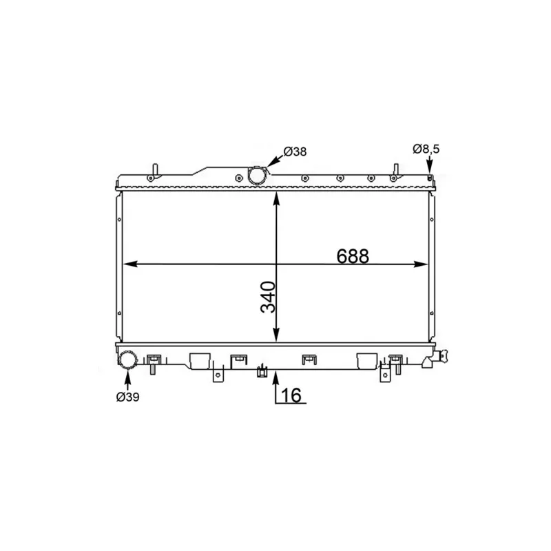 Radiateur, refroidissement du moteur MAHLE CR 1563 000S