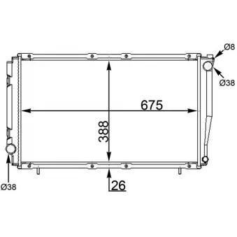 Radiateur, refroidissement du moteur MAHLE CR 1565 000S