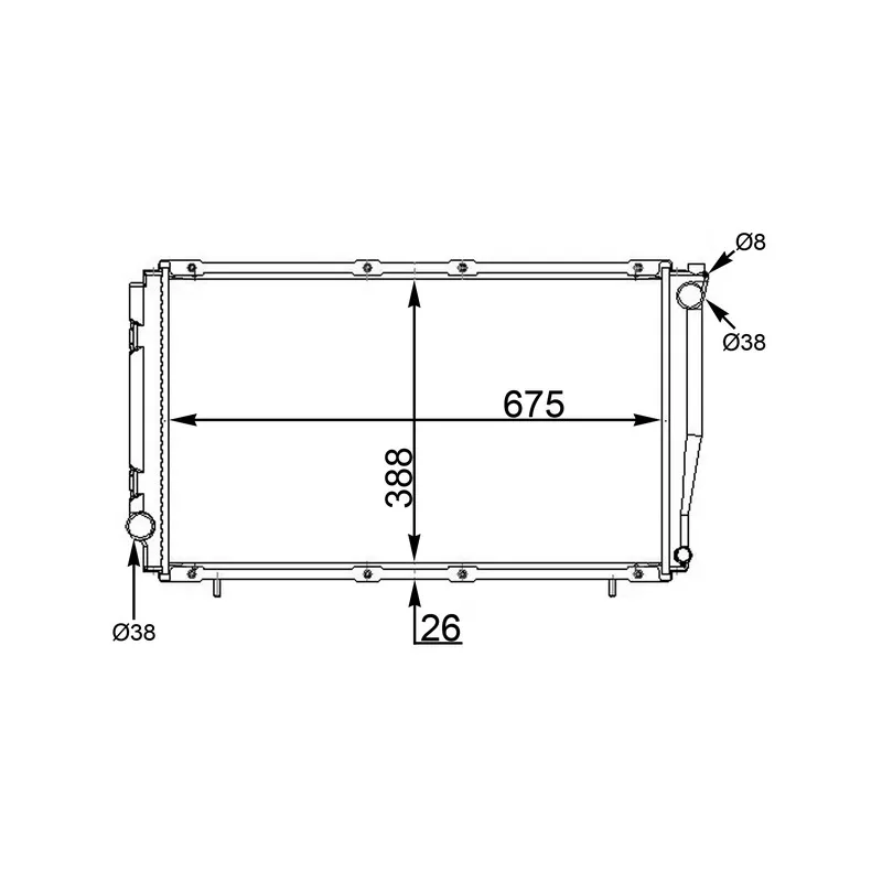 Radiateur, refroidissement du moteur MAHLE CR 1565 000S