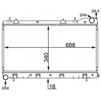 Radiateur, refroidissement du moteur MAHLE CR 1566 000S