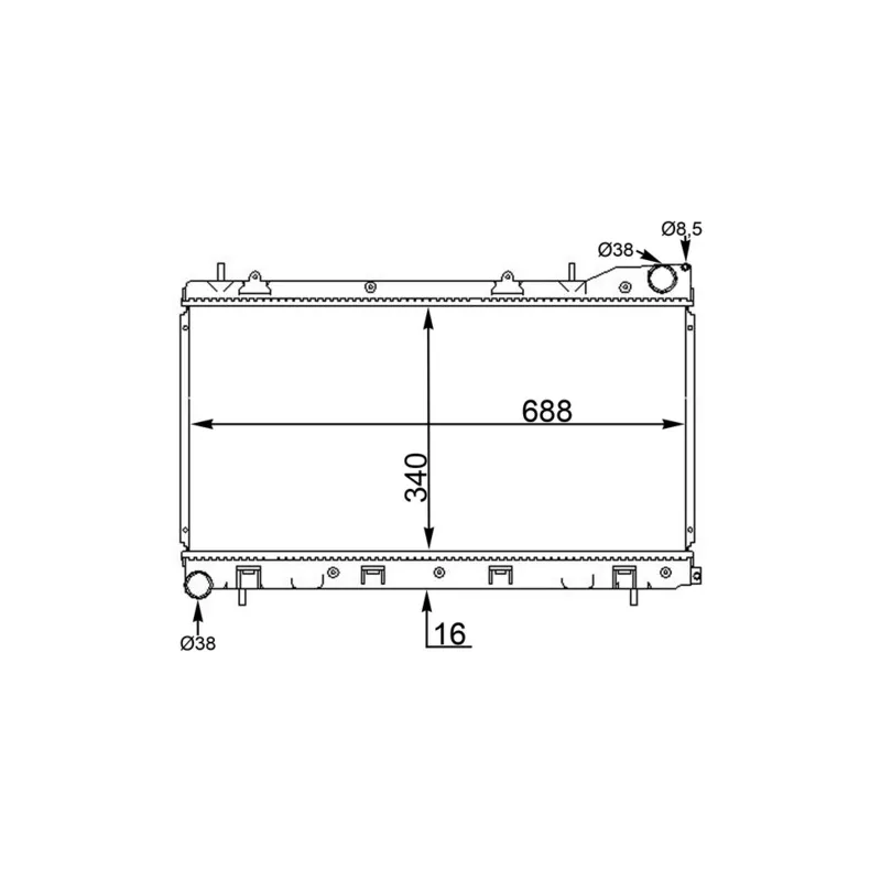Radiateur, refroidissement du moteur MAHLE CR 1566 000S