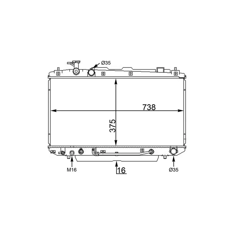 Radiateur, refroidissement du moteur MAHLE CR 1568 000S