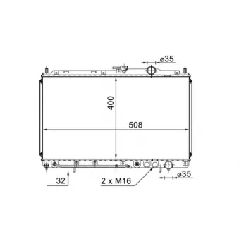 Radiateur, refroidissement du moteur MAHLE CR 1570 000S