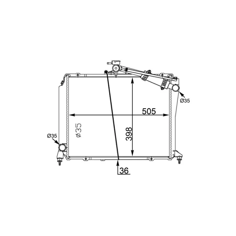 Radiateur, refroidissement du moteur MAHLE CR 1572 000S