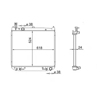 Radiateur, refroidissement du moteur MAHLE CR 1577 000S