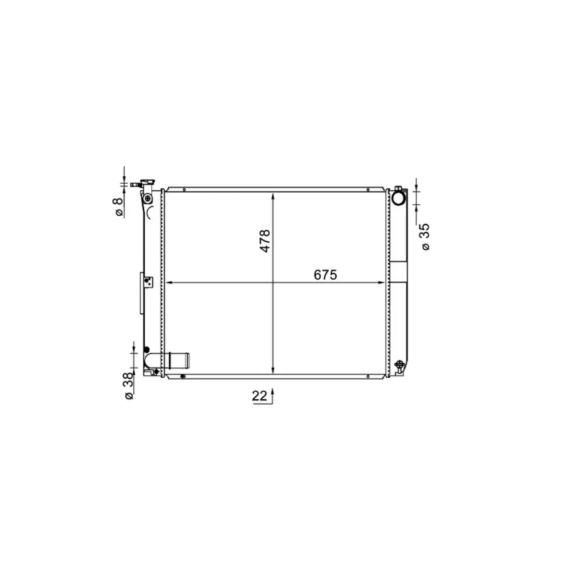 Radiateur, refroidissement du moteur MAHLE CR 1578 000S