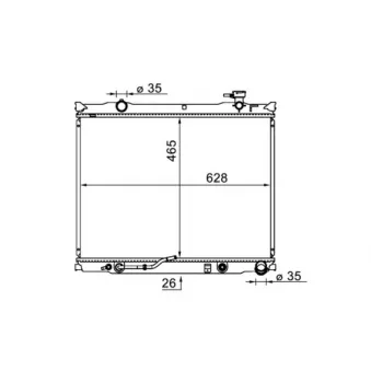 Radiateur, refroidissement du moteur MAHLE CR 1581 000S
