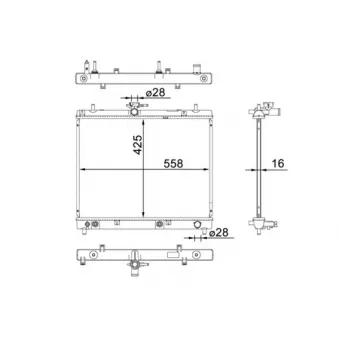 Radiateur, refroidissement du moteur MAHLE CR 1583 000S