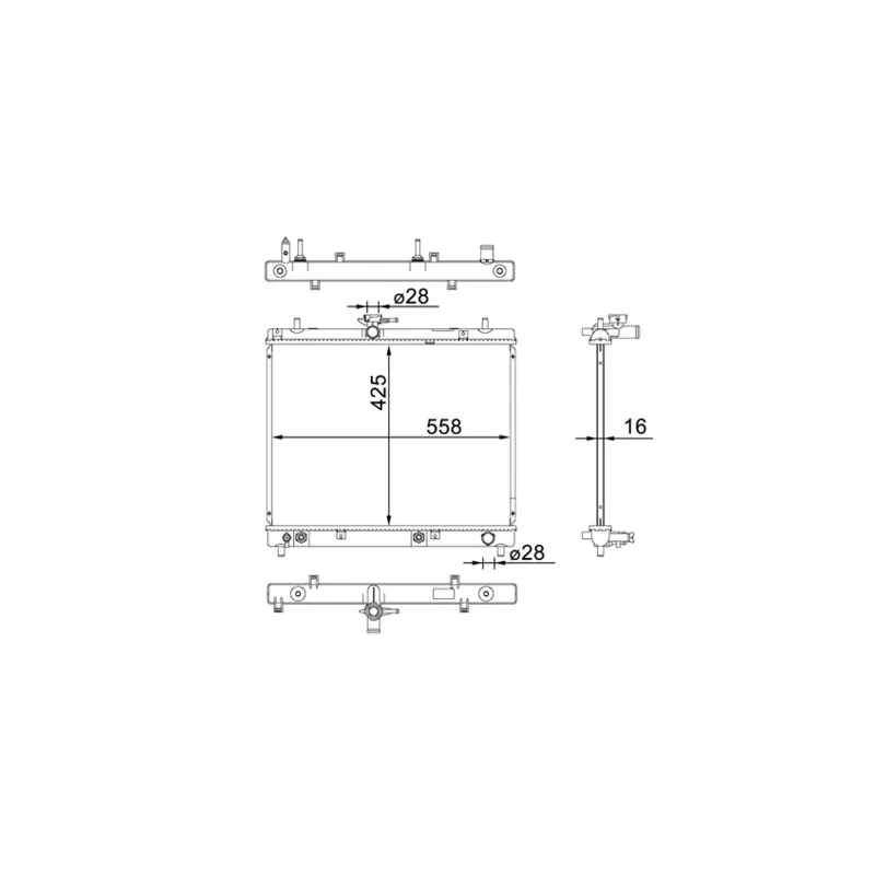 Radiateur, refroidissement du moteur MAHLE CR 1583 000S