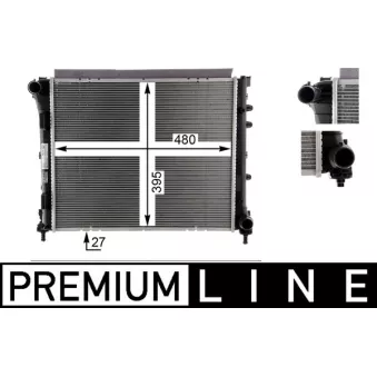 Radiateur, refroidissement du moteur MAHLE CR 1586 000P